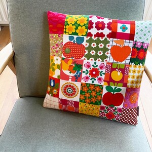 Cushion cover made out of vintage fabrics by koosidesign apple free shipping image 1