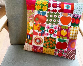 Cushion cover made out of vintage fabrics by koosidesign - apple - free shipping