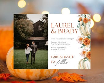 Instant Download Save the Date | Editable Save the Date | Fall Wedding | Printable Save the Date | Editable Template | DIY | TPP-5