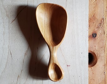 Cherry Hardwood Spoon / Scoop - Hand Made - Double Bowl - what does it mean?!