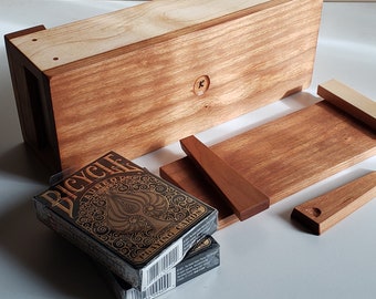 Handmade Japanese Toolbox but Smol. Hardwood. Designed for Gamers, Card Players and Lovers of Fine Boxes.