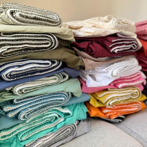 Juego de sábana bajera y funda de almohada de algodón orgánico (tamaño personalizado disponible)