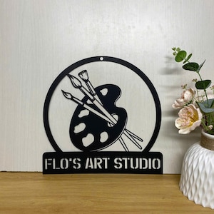 Custom Artist Paint Palette Metal Wall Art, Custom Painter Artist Name Metal Sign, Paint Palette Metal Art, Painter Room Art Studio Decor