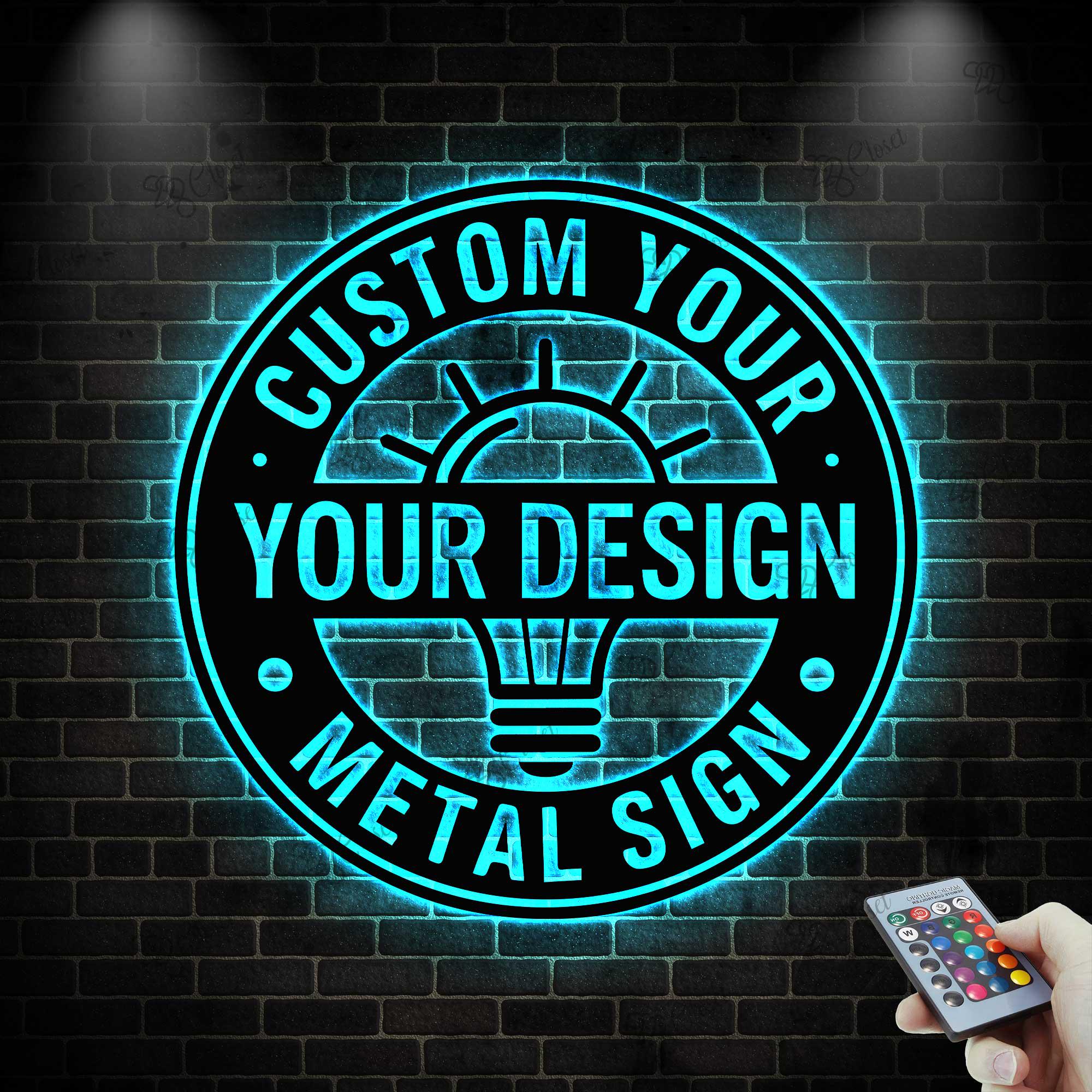 Custom Logo Sign With LED Light, Your Logo Here Sign, Personalized