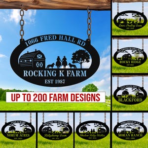 Custom Metal Ranch Name Sign,Farmhouse Metal Sign,Personalized Ranch Sign, Farm Entrance Metal Decor,Metal Farm Decor, Farmmer Gift
