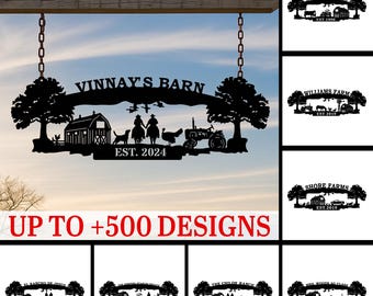Personalized Metal Farm Sign, Custom Every Farm Sign, Large Farm Sign, Farmville Metal Sign, Farmhouse Decor, Farmer Gift, Farm Gate Sign,