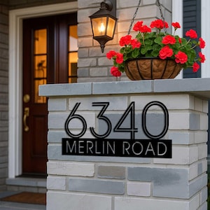 Custom  Metal House Number Address Plaque, Metal Address Sign,Home Address Sign,Custom Street Name Sign,Metal Address Plaque,