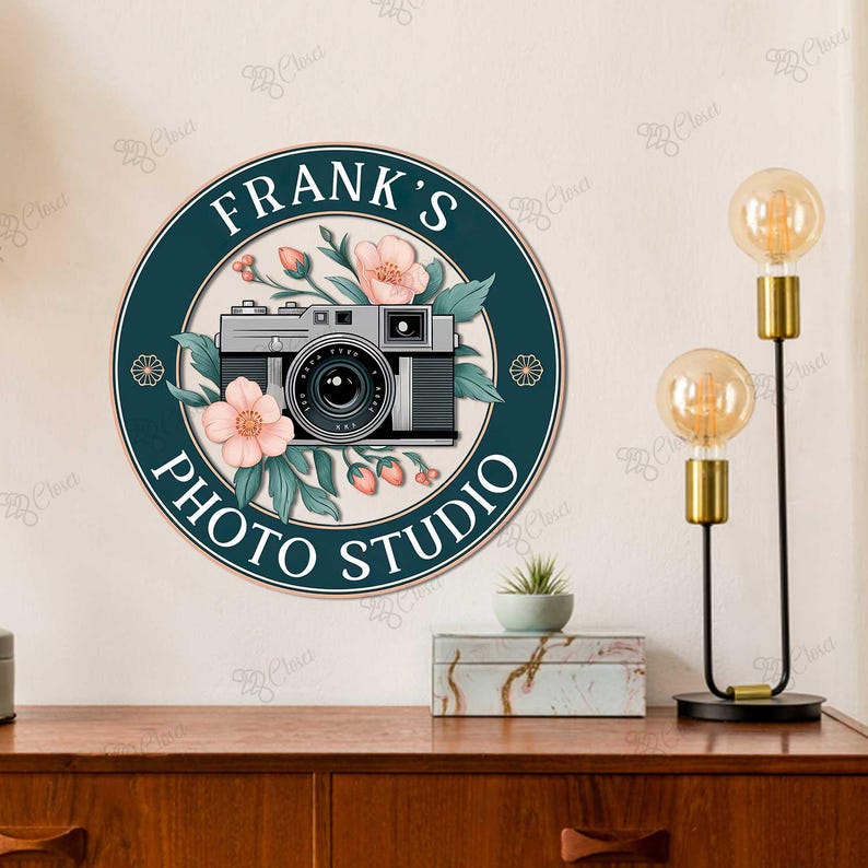 Personalized Photo Studio Sign, Custom Photographer Studio Wall Art ...