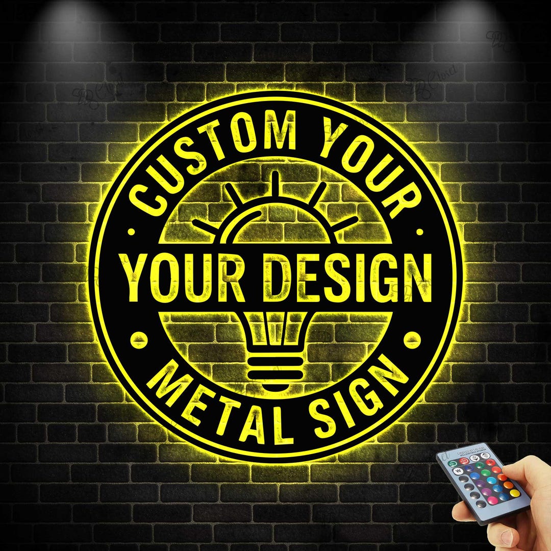 Custom Logo Sign With LED Light, Your Logo Here Sign, Personalized ...