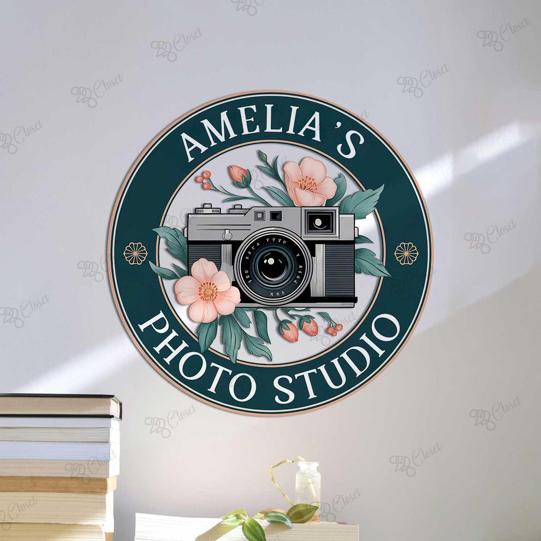 Custom Studio Sign Personalized Photo Studio Sign, Custom Photographer Studio Wall Art ...
