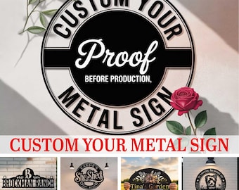 Custom Business Branding Sign for Shop, Office,Home Metal Sign Decor,Custom Logo Metal Sign, Personalized Business Metal Wall Art,