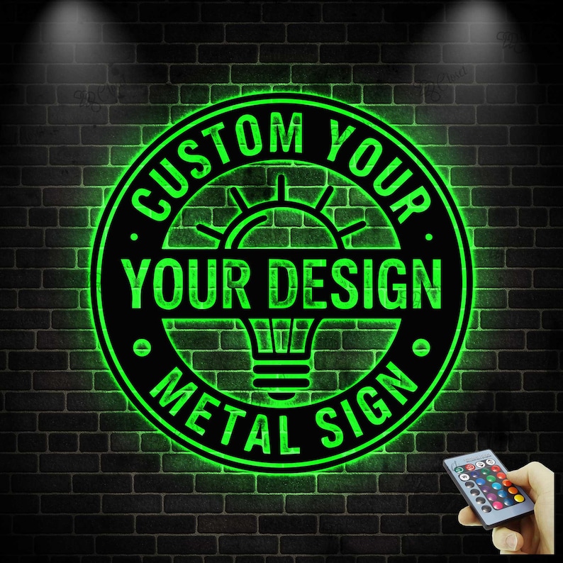 Custom Logo Sign With LED Light, Your Logo Here Sign, Personalized ...