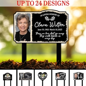 Custom Photo Memorial Stake, Photo Grave Marker, Photo Memorial Plaque, Memorial Garden Sign, Remembrance Plaque, Sympathy Gift