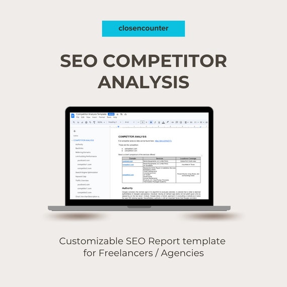 SEO Competitor Analysis Template