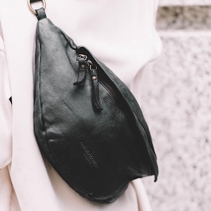 Handgemachte italienische gewaschene Leder-Hüfttasche - Crossbody-Gürteltasche, Premium-Leder-Gürteltasche für Reisen, Festivals und den täglichen Gebrauch