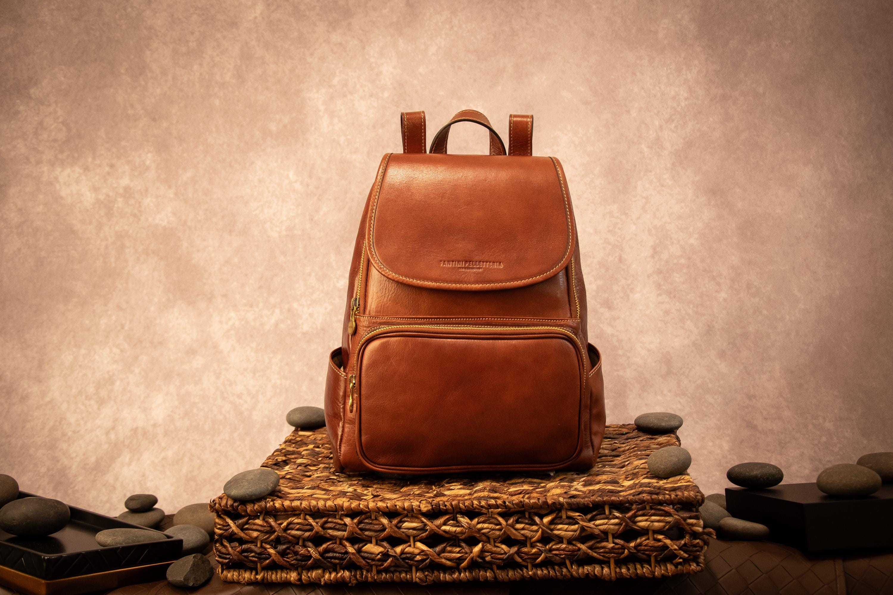 Rucksack Weinrot Fantini Pelletteria Damenrucksack Rot Kleiner