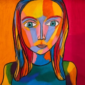 Original oil pastel painting