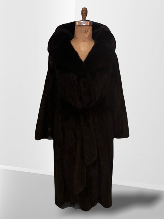 Vintage Christian Dior chocolate mink 1960s coat w