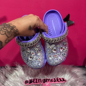 Custom Bling Slippers – Personalized Rhinestone House Slippers, Sparkly Name Slides, Glam Footwear, Bling Out Slippers for Women & Girls