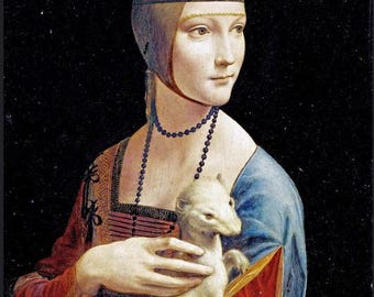 Poster Ou Tableau Sur Toile – La Dame à L’Hermine De Léonard De Vinci – DìMò ART