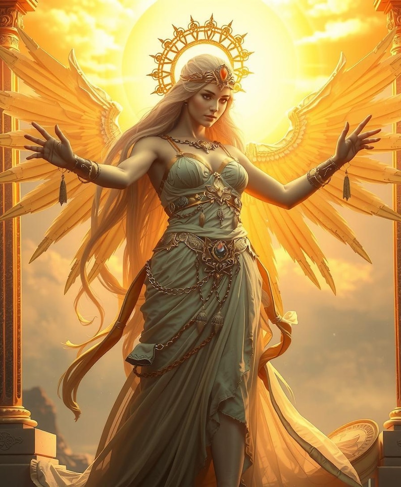 The Goddess Eos Opens the Gates of Dawn - Etsy