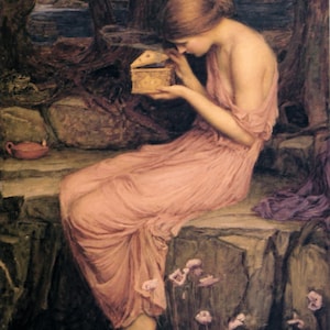 Psique abriendo la caja dorada - J.W. Waterhouse (1903)