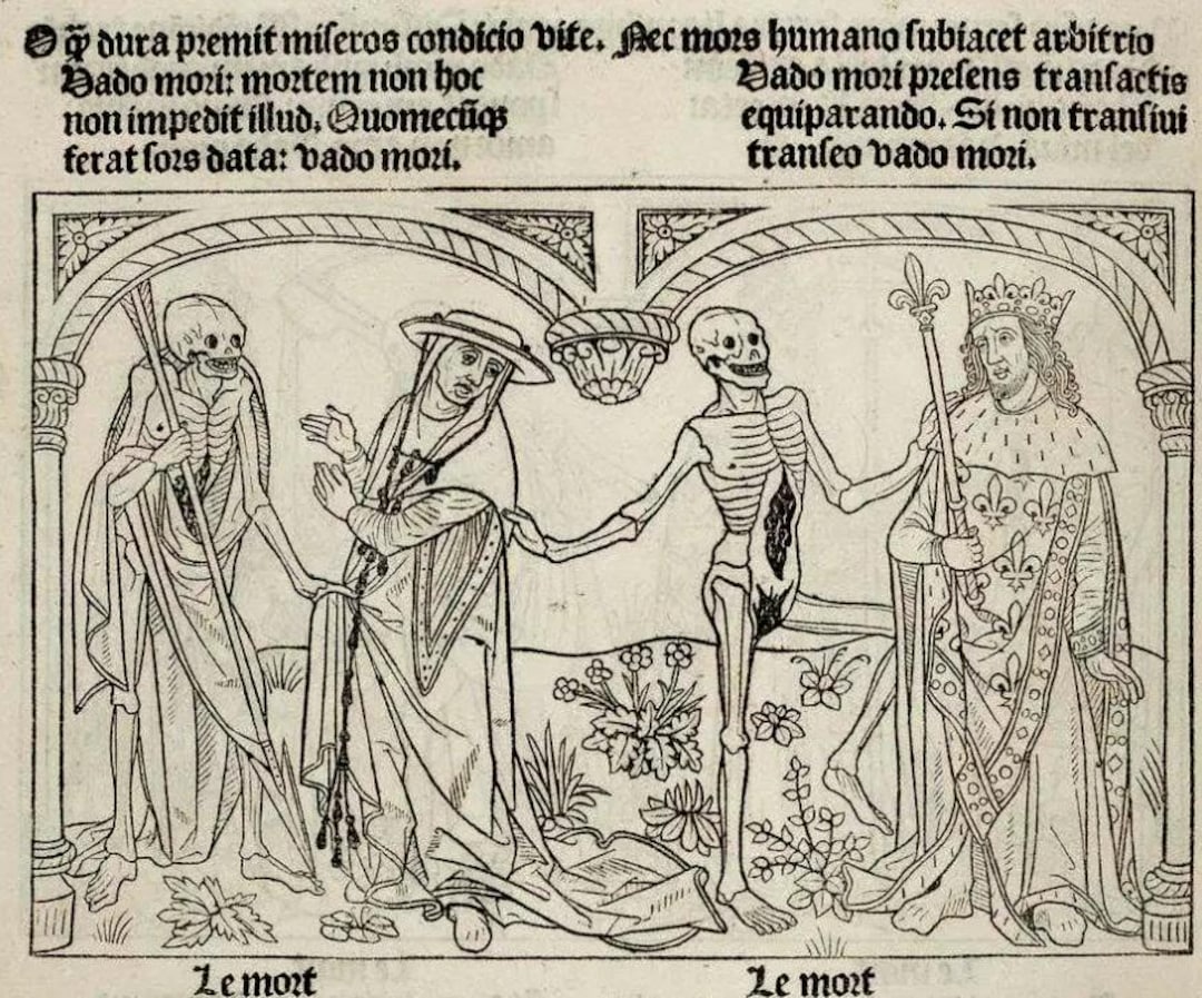 死の舞踏 - 枢機卿と王 - ギュイヨ・マルシャン (1485) - Etsy 日本