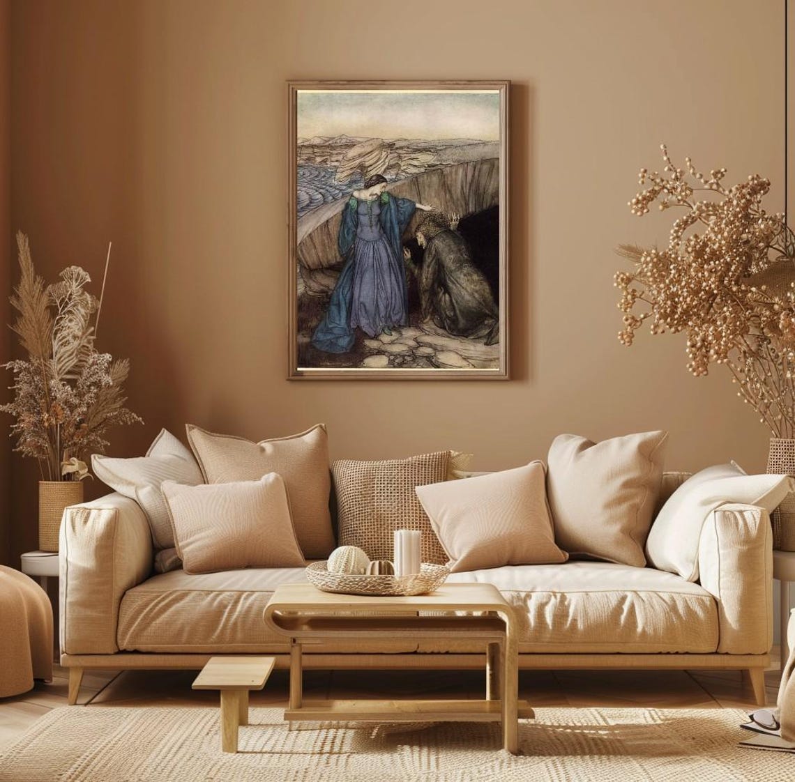 Merlin Lured by Vivian - Arthur Rackham (1917) - Etsy