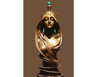 Nature (Art Nouveau Sculpture) by Alphonse Mucha, Poster Print, Rare Vintage Artwork, Home Decor, Wall Art, Gift for Art Lovers, Gallery