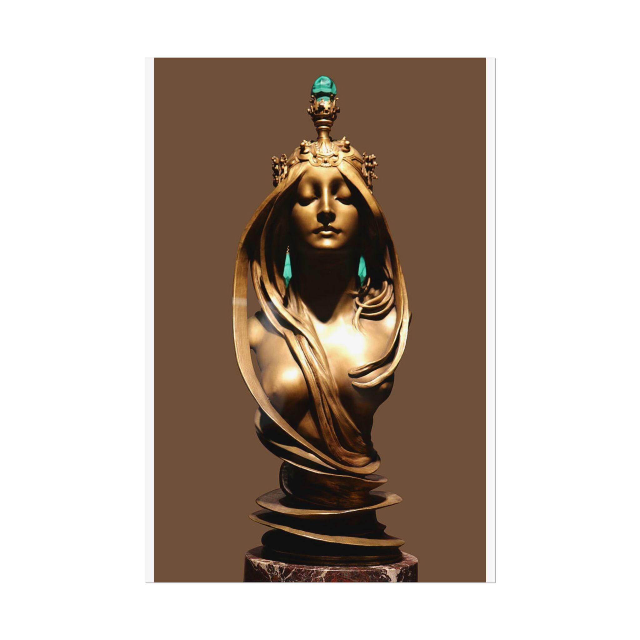 アルフォンス・ミュシャ作「自然（アールヌーボー彫刻）」、ポスター