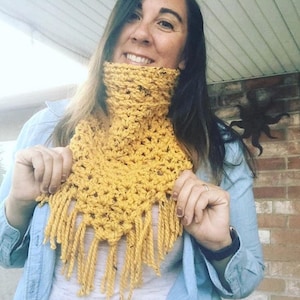 PDF Pattern* Bandana Cowl, boho bowl, boho Bandana cowl, boho scarf crochet pattern, Crochet cowl, Boho crochet pattern, Crochet pattern,