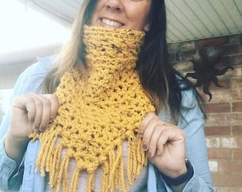 PDF Pattern* Bandana Cowl, boho bowl, boho Bandana cowl, boho scarf crochet pattern, Crochet cowl, Boho crochet pattern, Crochet pattern,