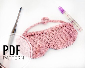 Pdf crochet pattern , Pdf pattern , Dreamland sleeping mask, sleep mask , eye mask, aromatherapy.