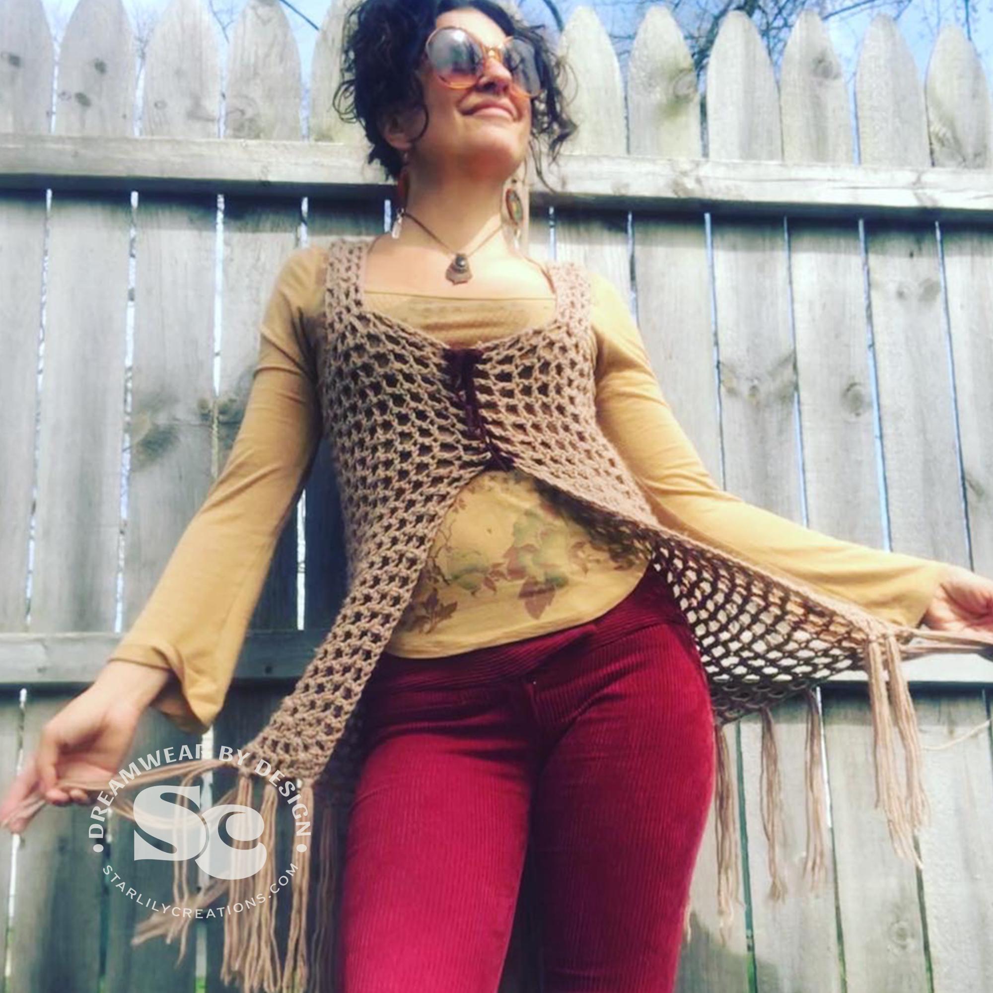 Crochet Pattern: Funky Fringe Vest, PDF Download - Etsy Canada