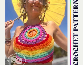 Häkelanleitung: Peacekeeper Crop Top, PDF-Download