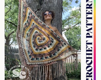 Mystic Spiral Shawl Crochet Pattern