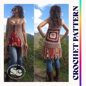 Funky Fringe Vest Crochet Pattern