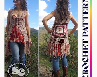 Funky Fringe Vest Crochet Pattern