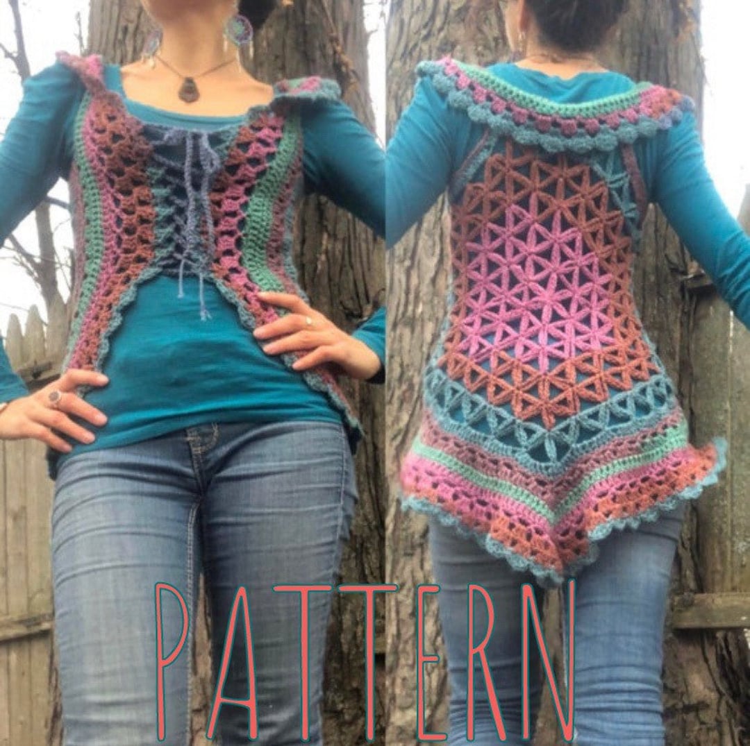 Flower of Life Crochet Vest Pattern Etsy