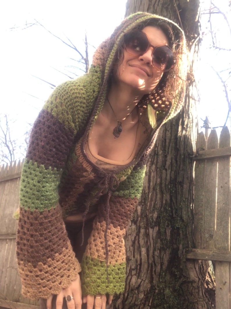 Flower of Life hooded jacket crochet pattern Fae vest Etsy