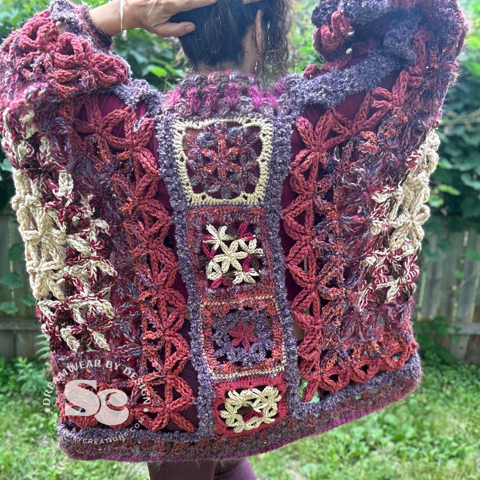 Crochet Pattern: Flower of Life Chunky Cardigan, PDF