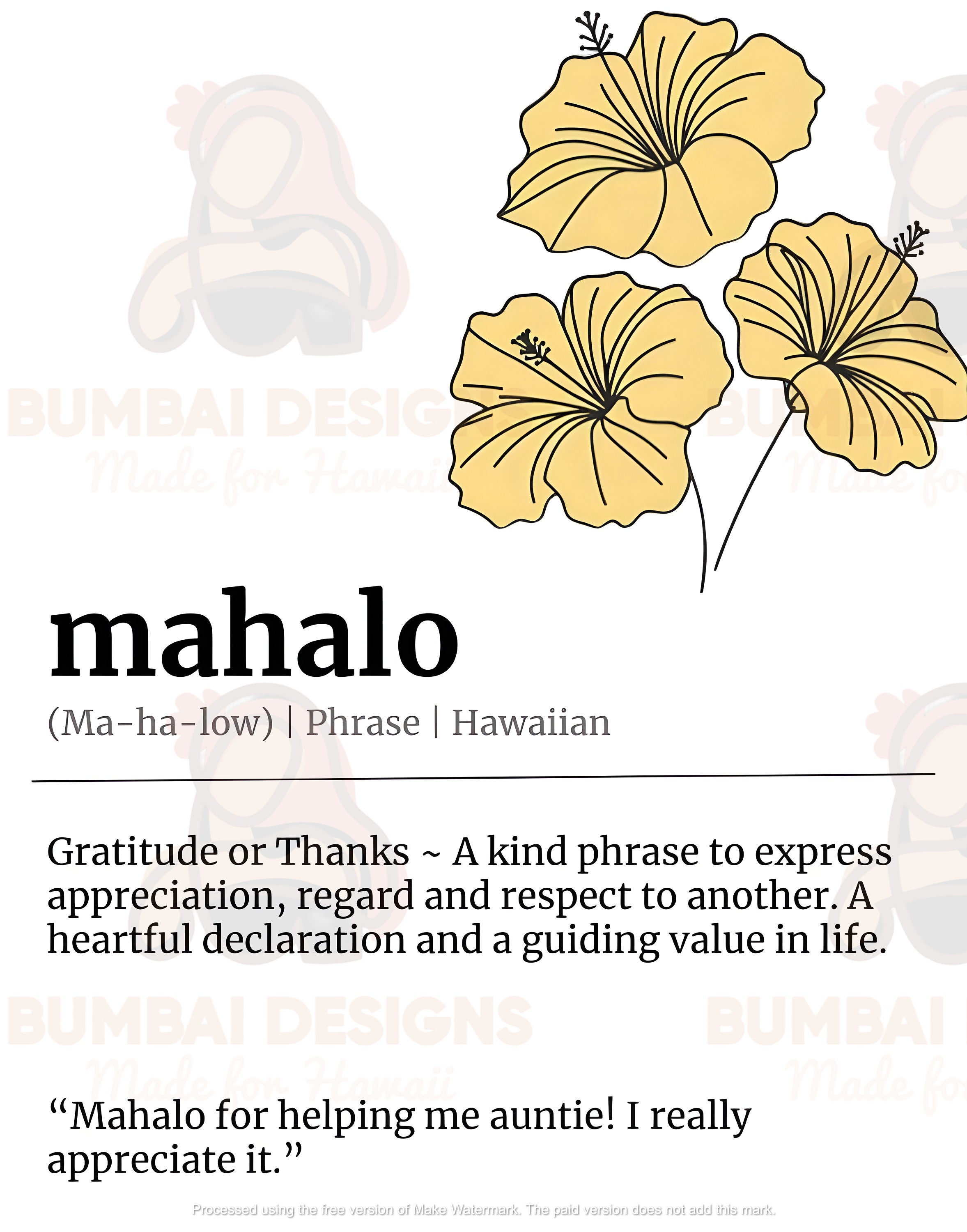 Mahalo - Hawaiian Poster DIGITAL - Etsy
