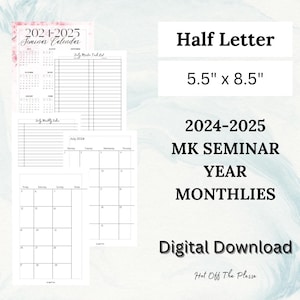 Seminar 2024-2025 Monthlies MK - HALF LETTER - Printable