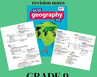 GCSE Geography Revision Notes Guide Written by a Grade 9 Student 9-1 ...