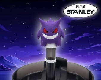 Gengar Straw topper - 10mm & 8mm Straws - Fits Stanley and Others!