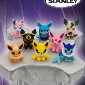 Adornos para pajitas de Eevee Eeveelutions - Pajita de 10 mm - Compatible con Stanley imagen 1