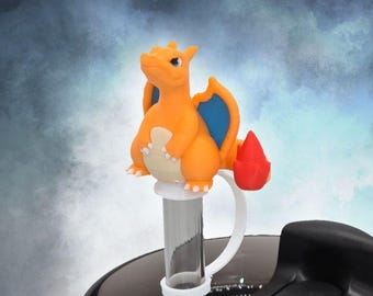 Adaptador para pajitas Charizard - Pajitas de 10 mm y 8 mm - ¡Compatible con Stanley y otras marcas!