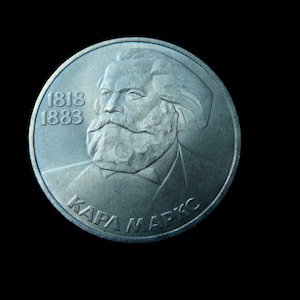 Vintage coin of the USSR. (1 ruble) Karl Marx
