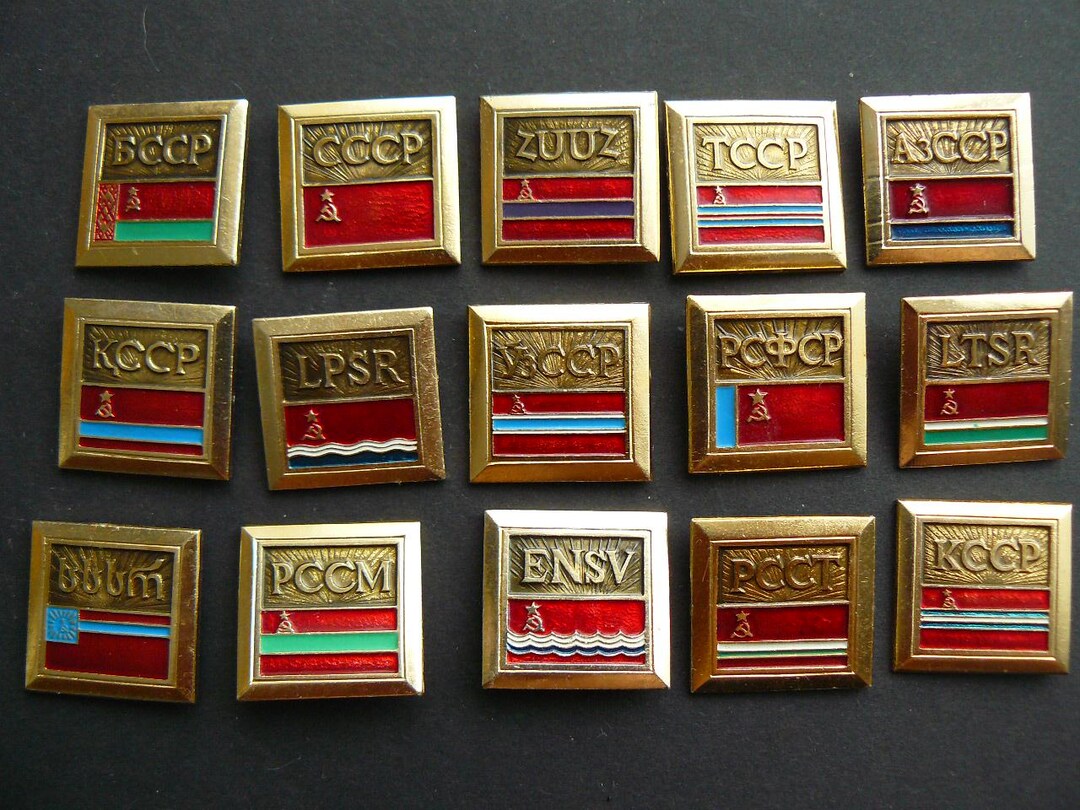 USSR Badge. Set of republics of the Ussr - Etsy
