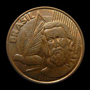 Vintage coin Brasil 5 Centavos 2001